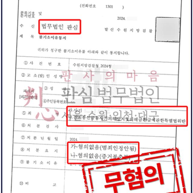 [불기소] 사기 | 주식투자사기 혐의를 받고 있는 의뢰인 사건, 무혐의